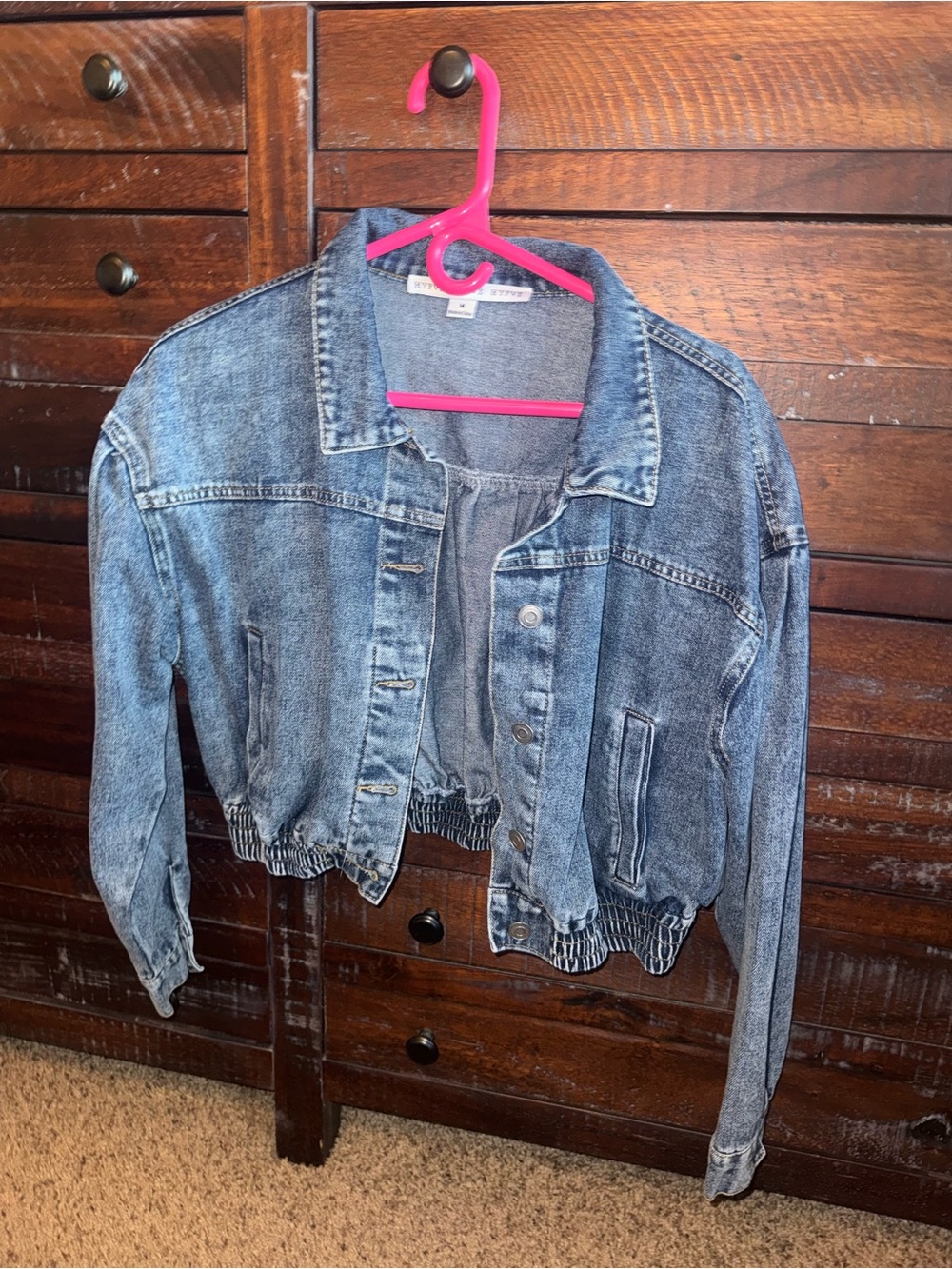 HYFVE Light Blue Washed Cropped Jean Jacket